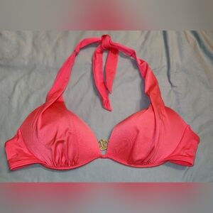 🏖3/$37 Victoria's Secret, Color: Neon PEACH Halter Bikini Top, Size: 36 C